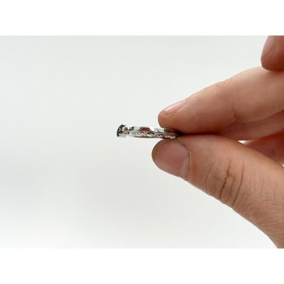 Vintage Silver Tone Rhinestone Heart Shaped Retro Love Pendant | Charm | Trinket - Picture 8 of 8